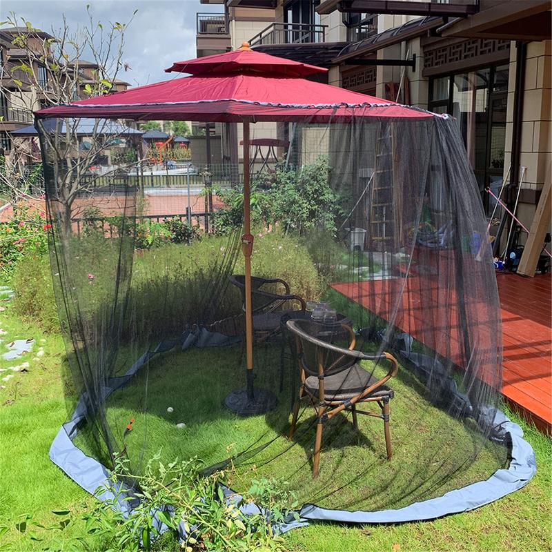 BugBarrier | Buiten Klamboe voor Patio Paraplu - Insecten & Insecten Bescherming Scherm