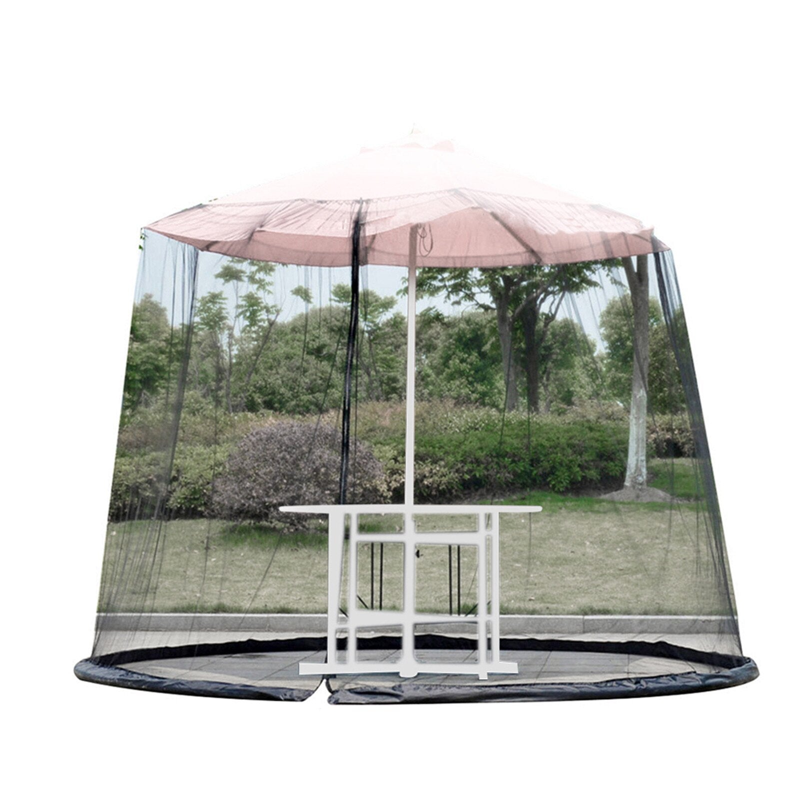BugBarrier | Buiten Klamboe voor Patio Paraplu - Insecten & Insecten Bescherming Scherm