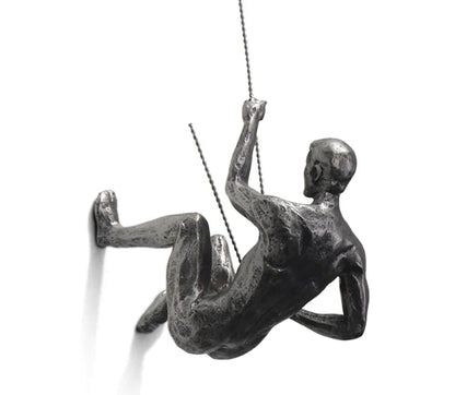 Bergklimmer Wandsculptuur – Handgemaakte Klimmer Kunstwerk