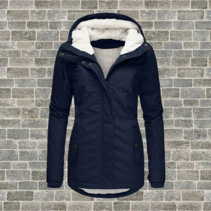 Elegante Dames Winterjas – Comfortabele Middellange Jas met Praktische Zakken