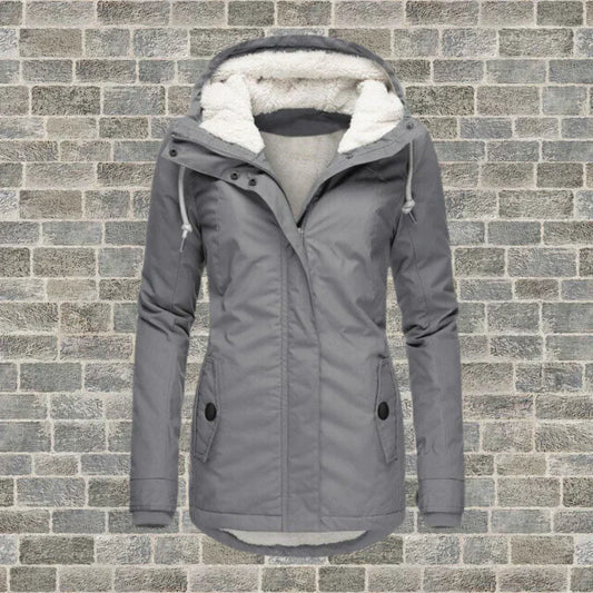Elegante Dames Winterjas – Comfortabele Middellange Jas met Praktische Zakken