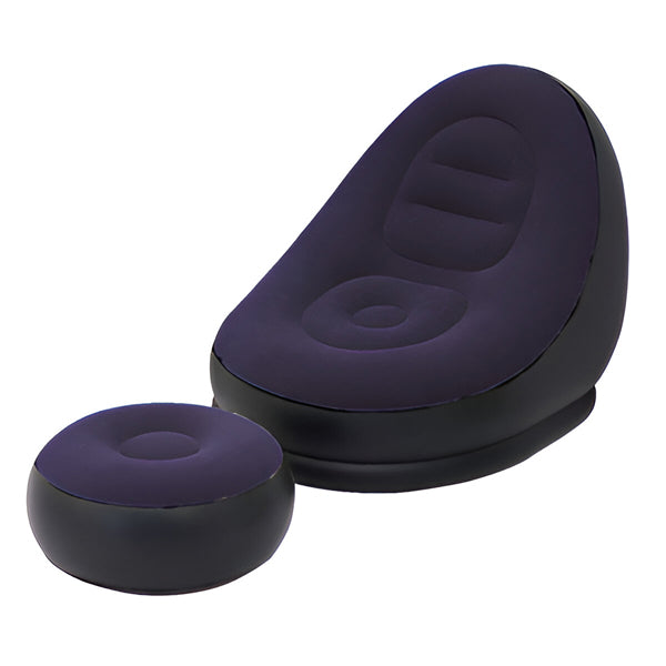 RelaxSeat Opblaasbare Lounge Stoel met Voetensteun – Binnen & Buiten Comfort