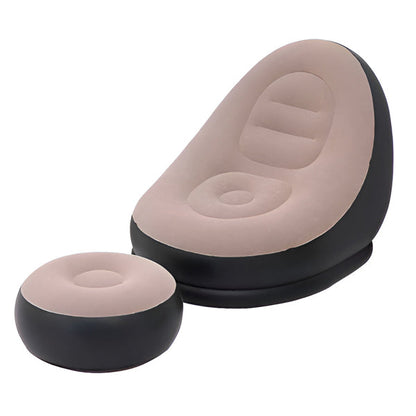 RelaxSeat Opblaasbare Lounge Stoel met Voetensteun – Binnen & Buiten Comfort
