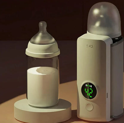 WarmMee Draagbare Flesverwarmer – Oplaadbaar en Instelbaar voor Onderweg