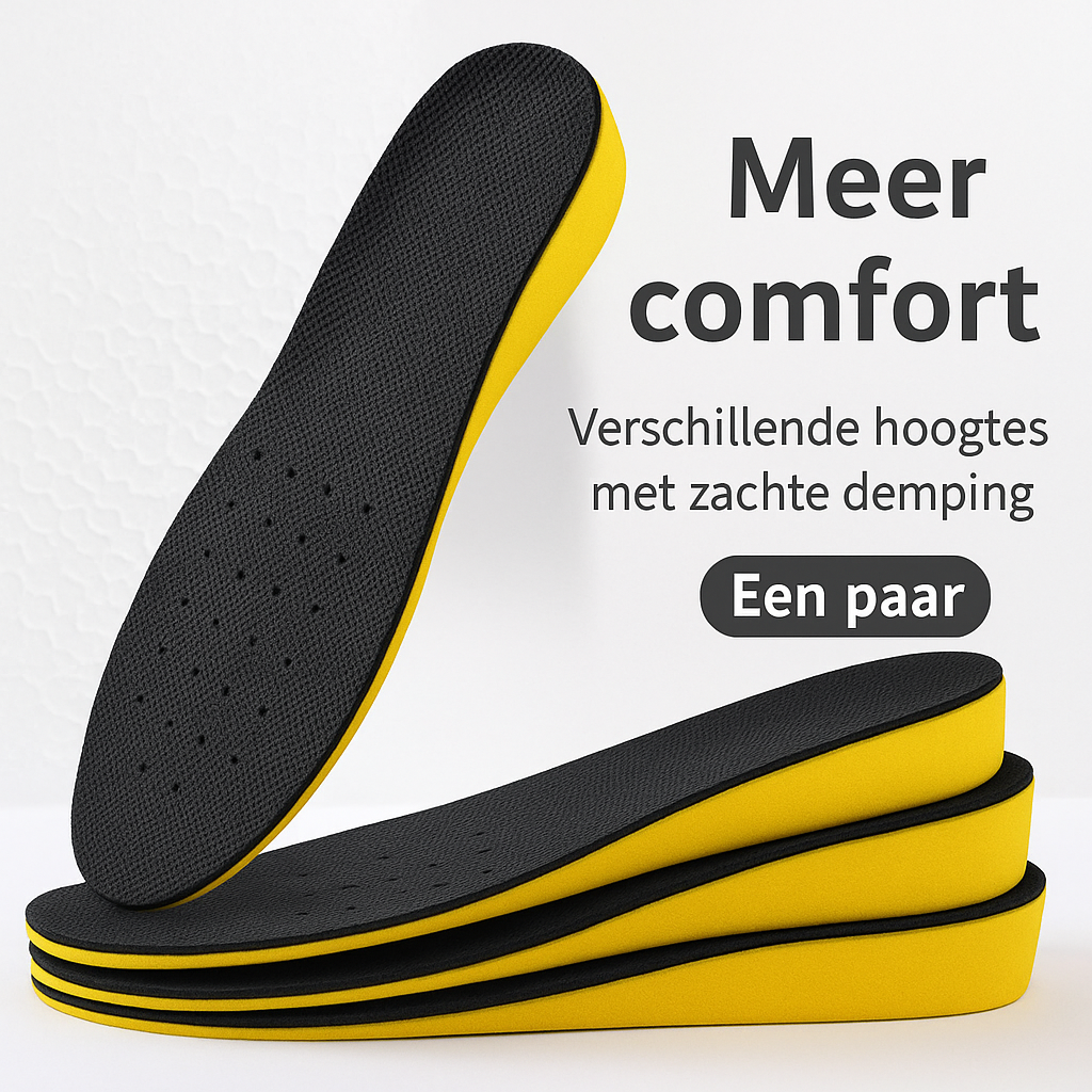 Verstelbare Inlegzolen met Hoogteverhoging en Ademend Comfort
