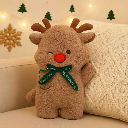 Everjoy Pluche Kerstkussen – Feestelijk Knuffel- en Decoratiestuk voor Sfeervolle Kamers