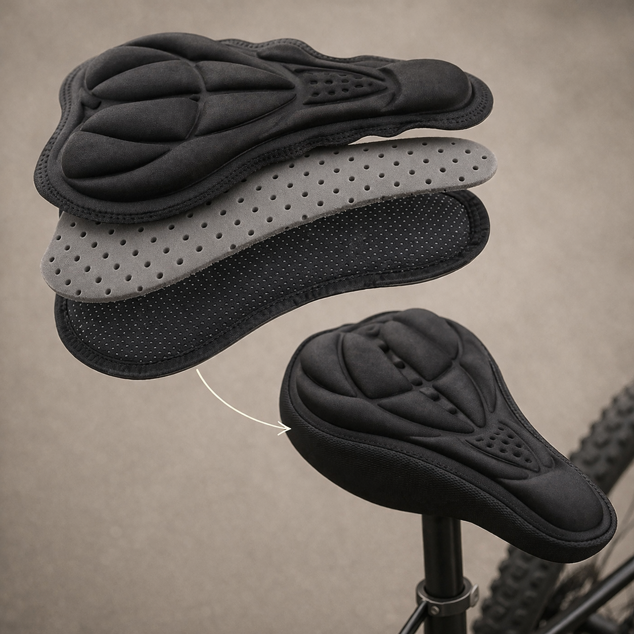 ZadelHoes ComfortGel – Dempende Fietszadel Hoes Ademend