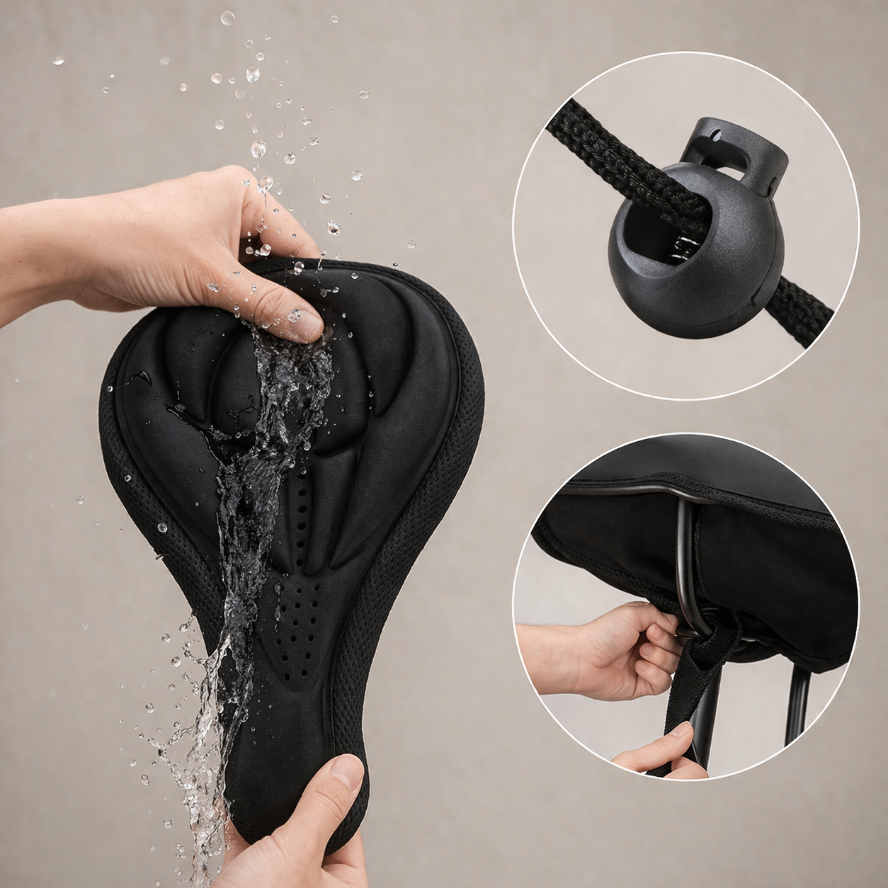 ZadelHoes ComfortGel – Dempende Fietszadel Hoes Ademend