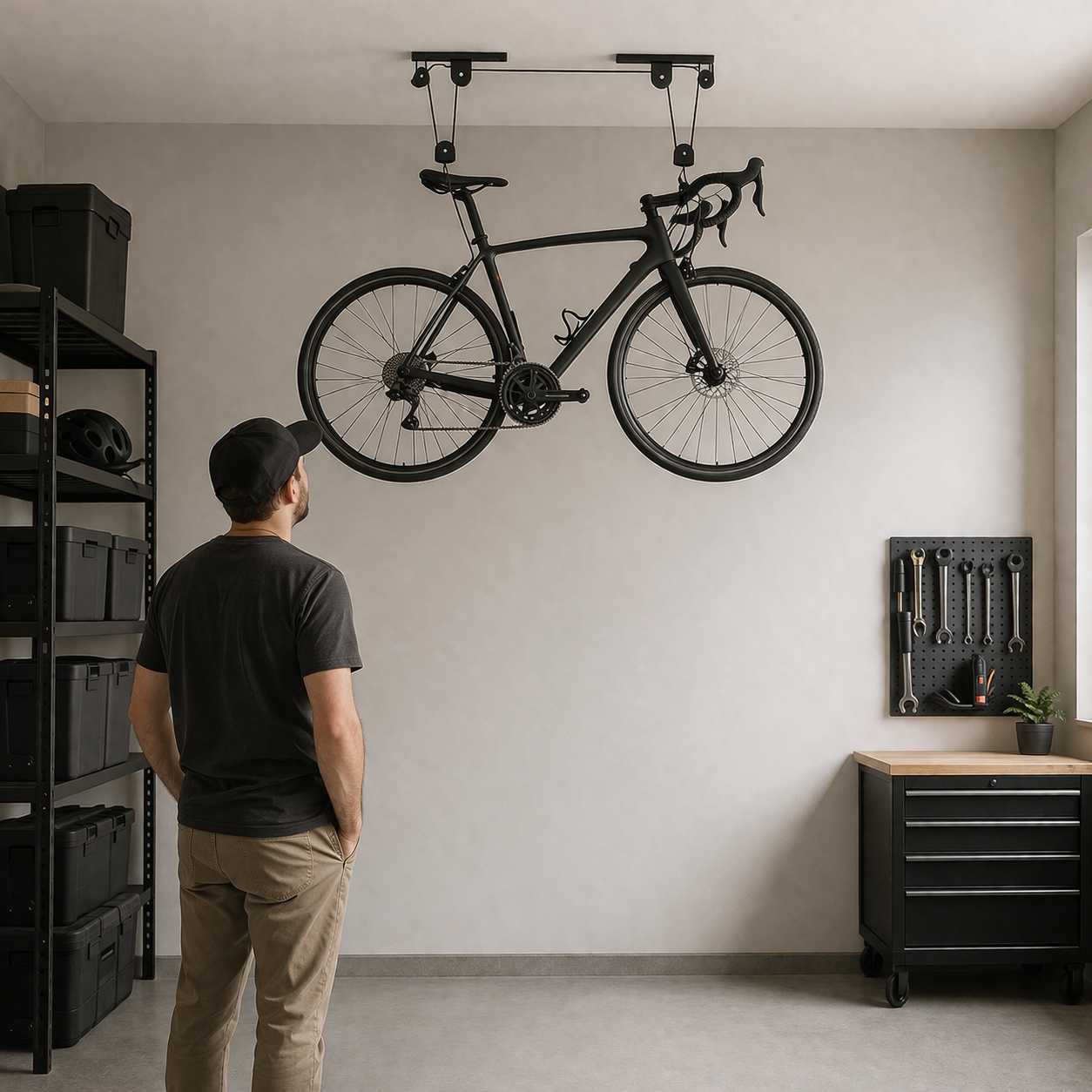 PlafondFietsLift Pro – Ruimtebesparend Katrol Ophangsysteem