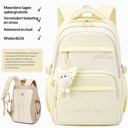 Driedelige Schooltas Set met Cartoonprint - Rugzak, Etui en Accessoires