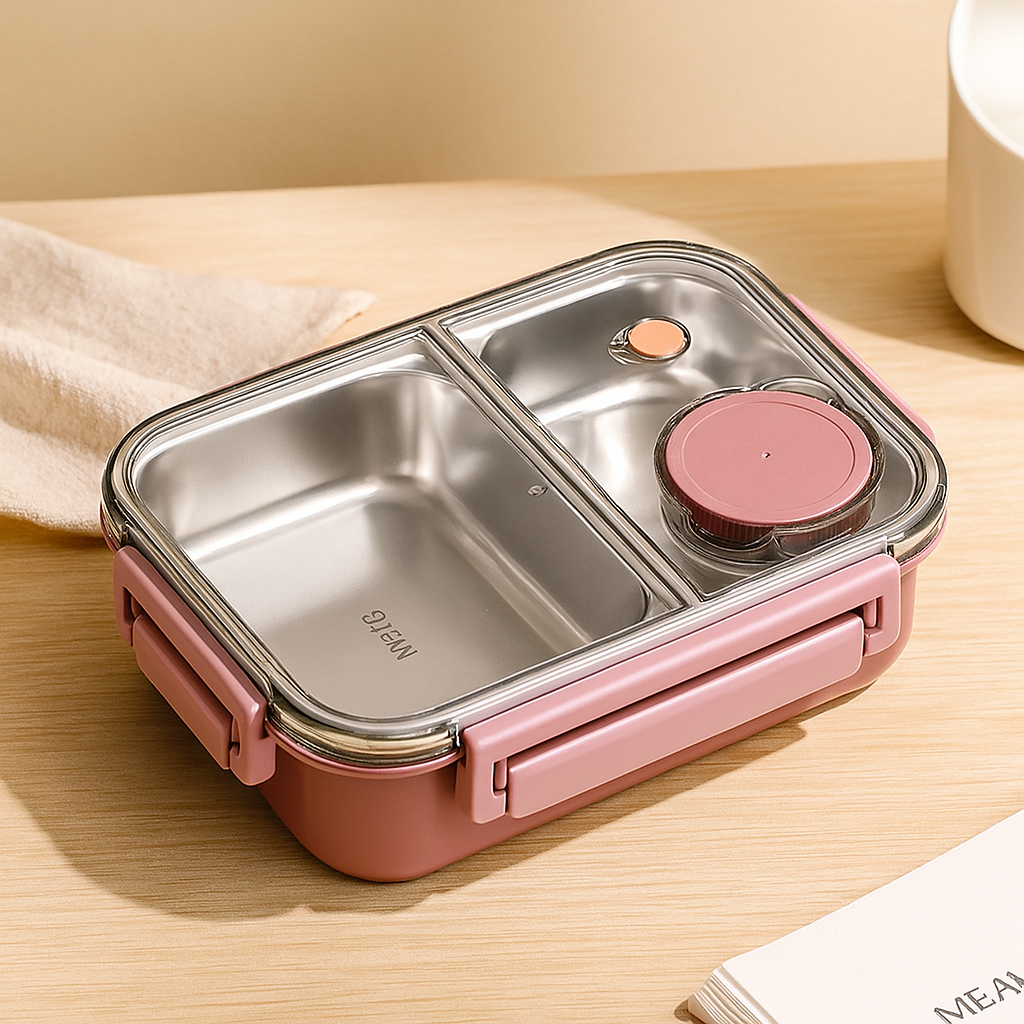LunchMate herbruikbare lunchdoos – Compact en praktisch voor school, werk & onderweg