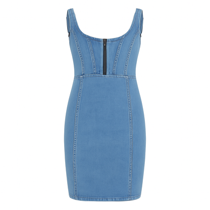 LunaBelle Off-Shoulder Midi Jurk