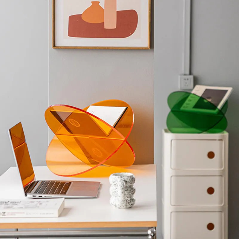 ChromaStand | Levendige acryl boekenstandaard & opbergrek - Creatieve display