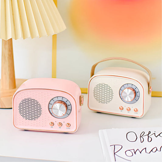 SoundRetro Bluetooth Speaker – Draadloze Vintage Speaker met Diep Geluid & Retro Design