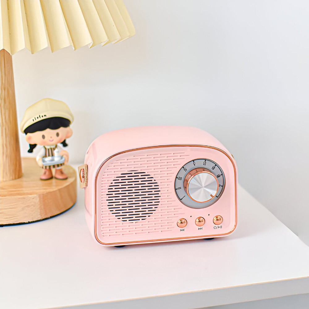 SoundRetro Bluetooth Speaker – Draadloze Vintage Speaker met Diep Geluid & Retro Design