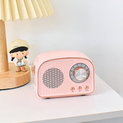 SoundRetro Bluetooth Speaker – Draadloze Vintage Speaker met Diep Geluid & Retro Design
