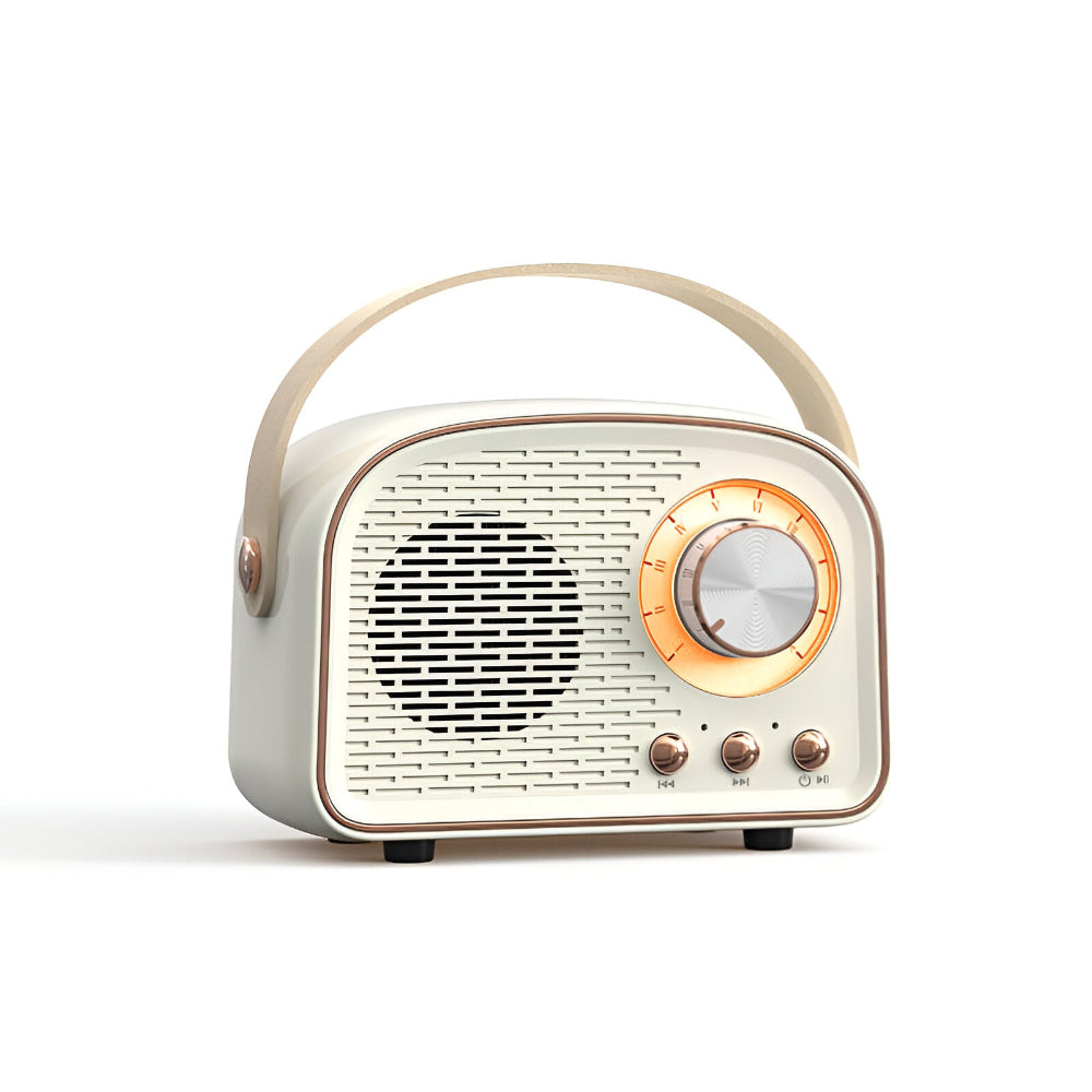 SoundRetro Bluetooth Speaker – Draadloze Vintage Speaker met Diep Geluid & Retro Design