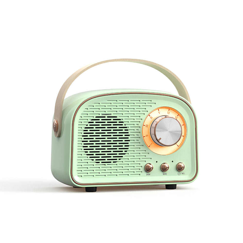 SoundRetro Bluetooth Speaker – Draadloze Vintage Speaker met Diep Geluid & Retro Design
