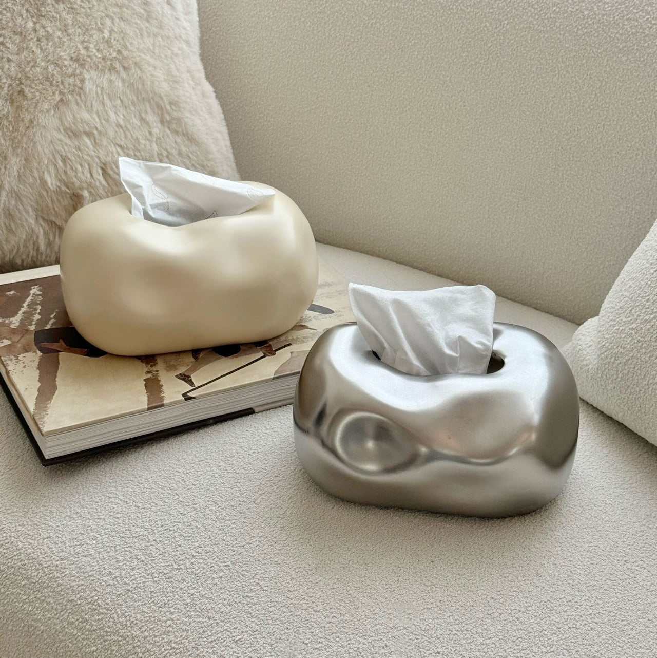 Design Tissuebox Keramiek Wolkvorm Modern en Decoratief
