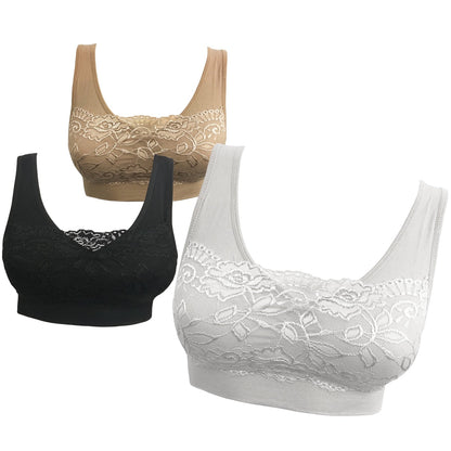 Naadloos ComfortLace BH – Zachte Damesbeha zonder Beugel met Kantafwerking