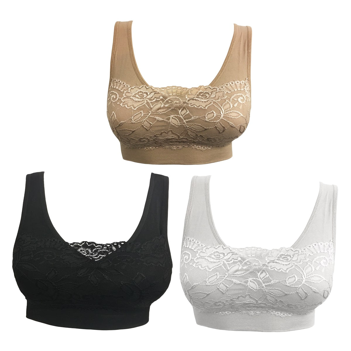 Naadloos ComfortLace BH – Zachte Damesbeha zonder Beugel met Kantafwerking