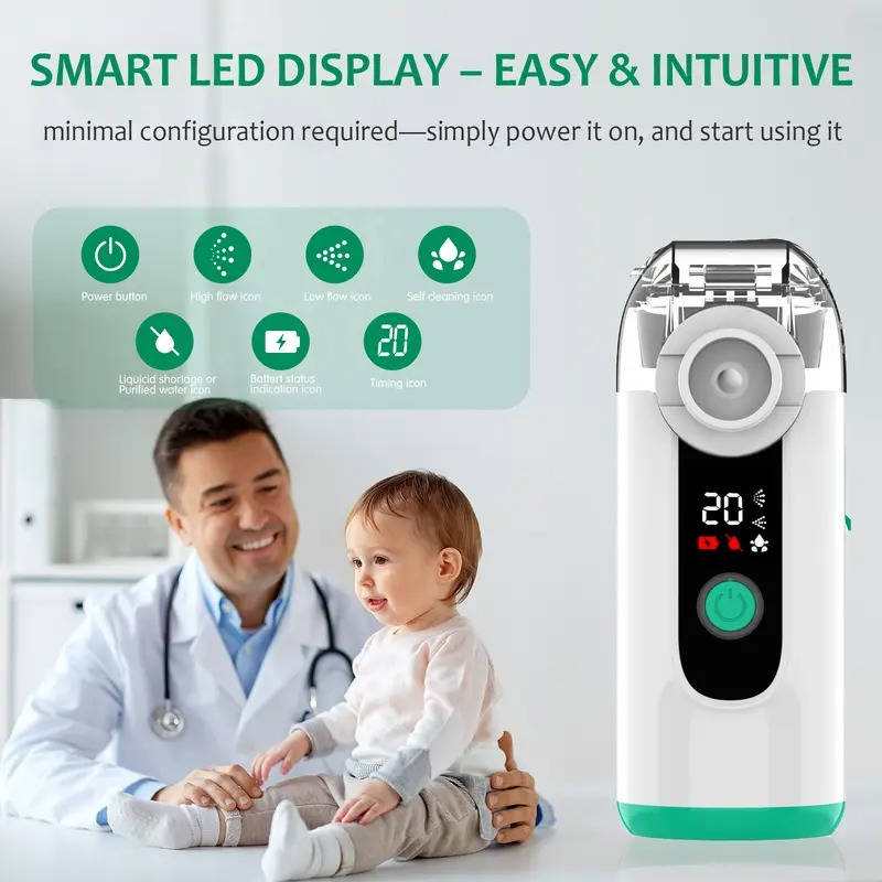 UltraMist Draagbare Vernevelaar - USB Oplaadbare Mist Inhalator met Stille Werking