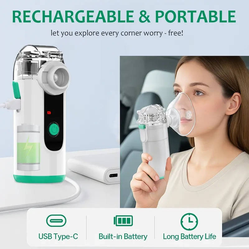 UltraMist Draagbare Vernevelaar - USB Oplaadbare Mist Inhalator met Stille Werking