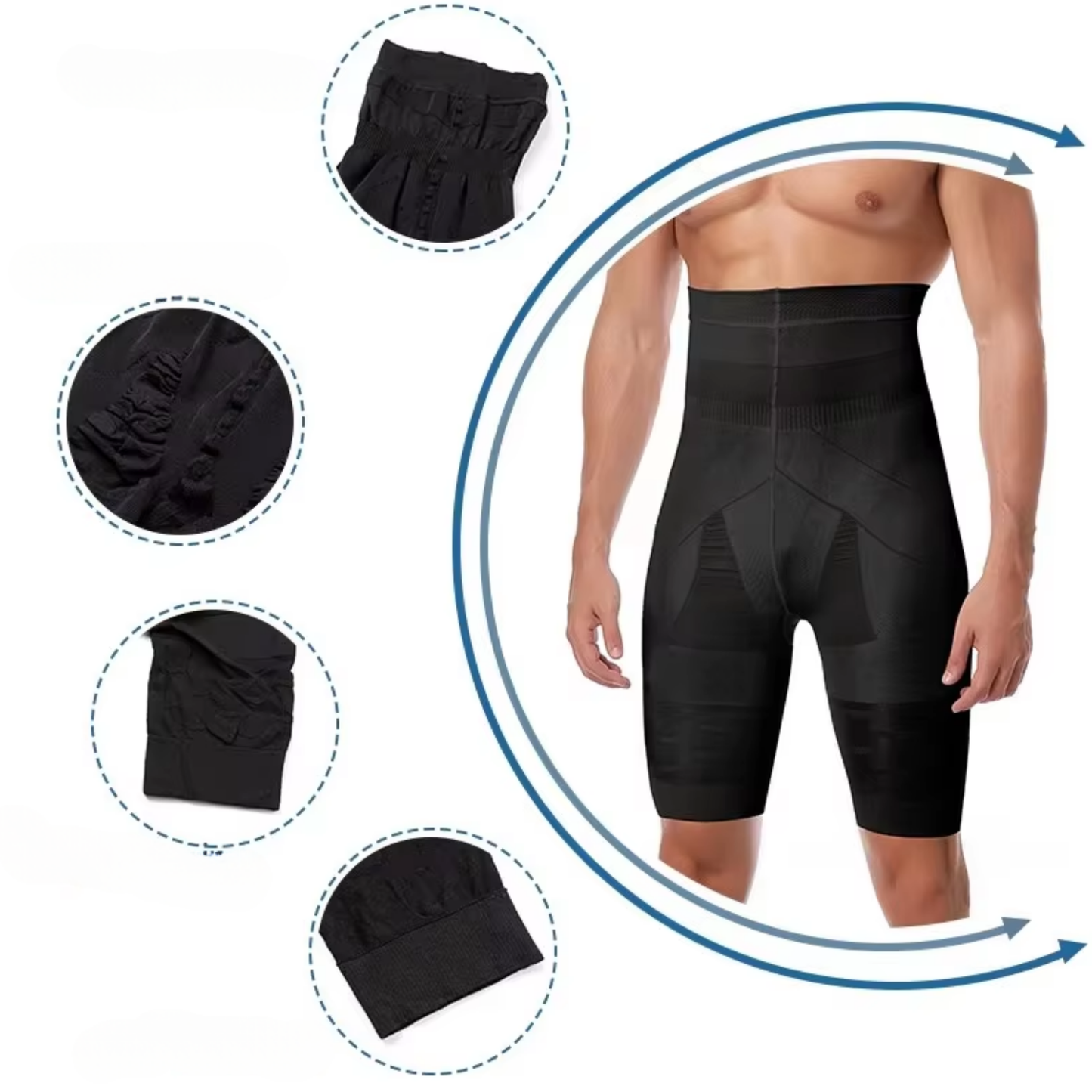 Compressie Broek - Ondersteuning Bovenbenen & Middel - Heren