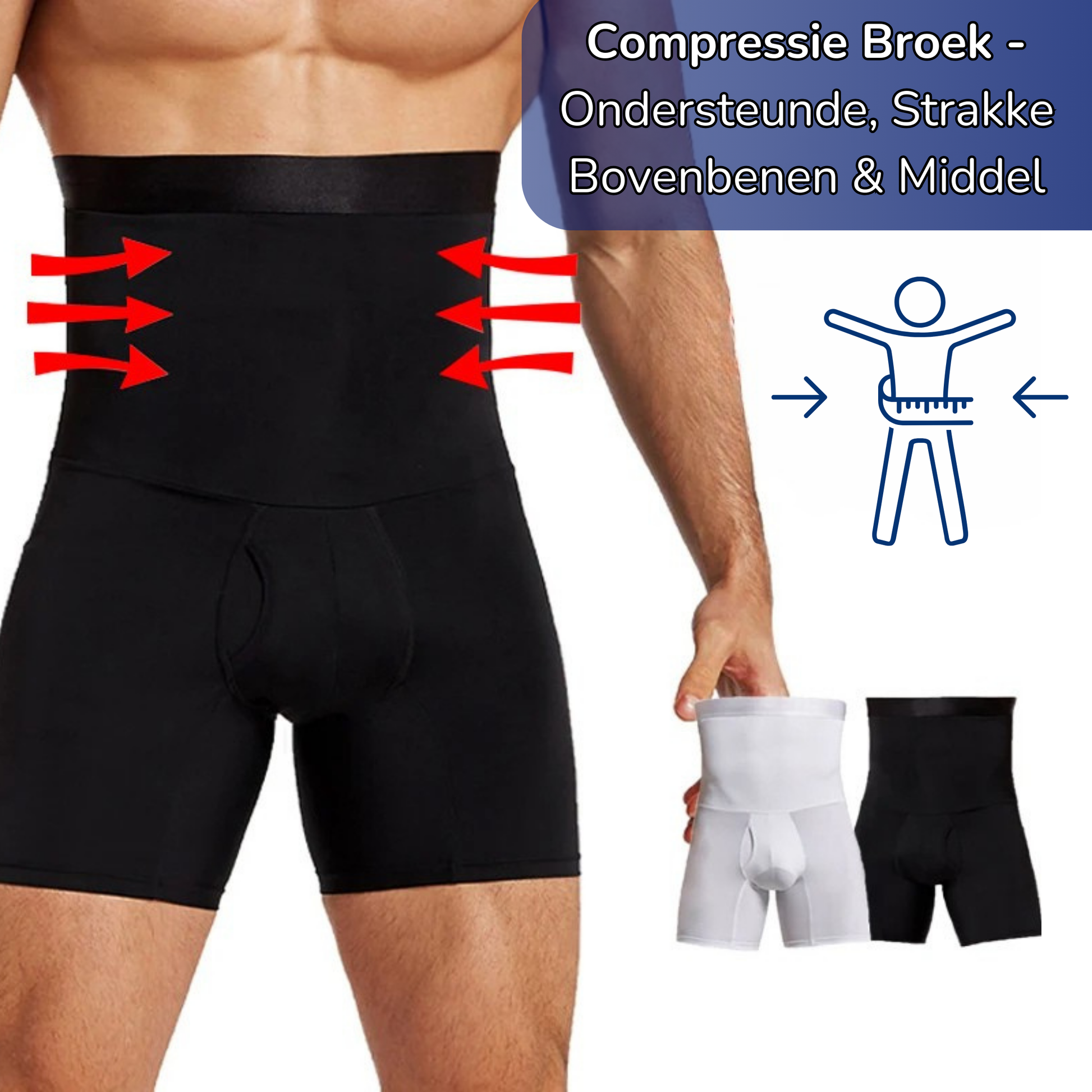 Compressie Broek - Ondersteuning Bovenbenen & Middel - Heren