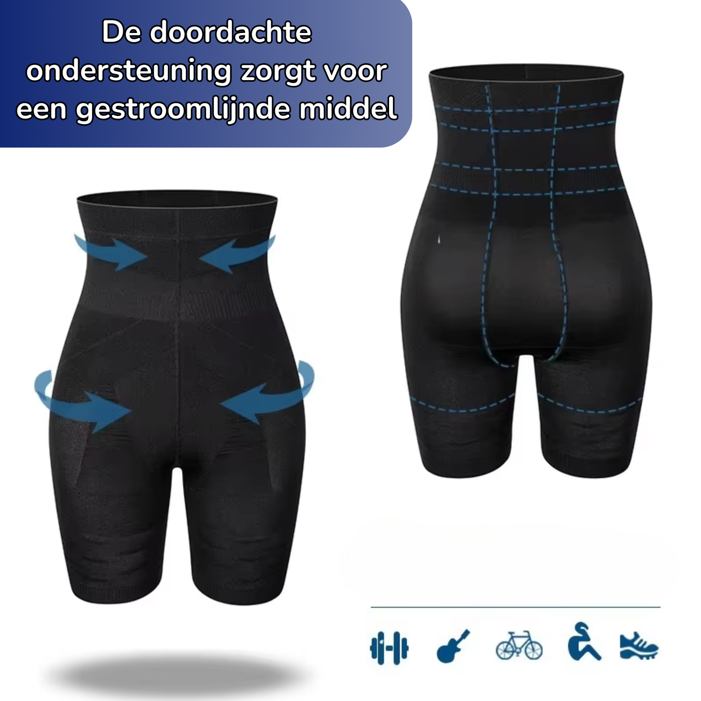 Compressie Broek - Ondersteuning Bovenbenen & Middel - Heren