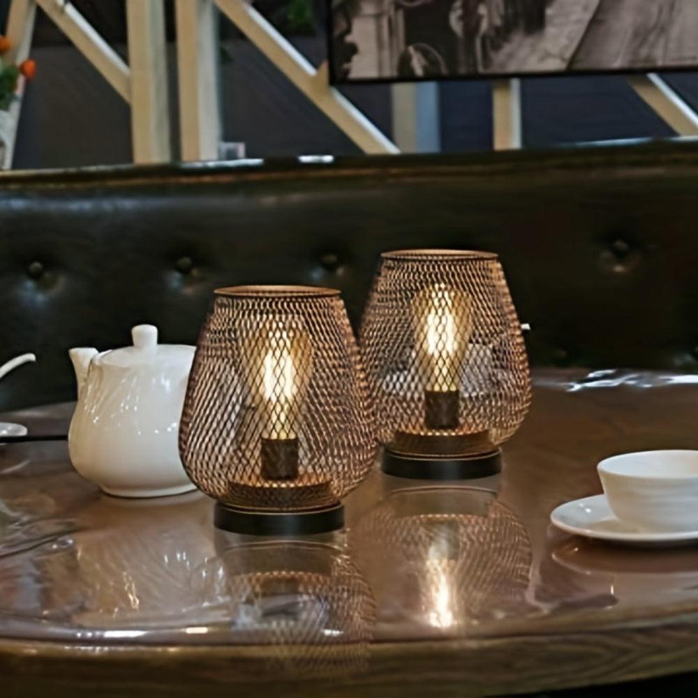 Draadloze mesh tafellampen set – warmwit LED sfeerverlichting