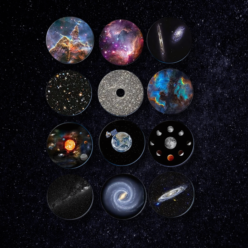 CosmoView 4K Galaxy Projector – Draaibare Sterrenhemelprojector met 12 Kosmische Scènes