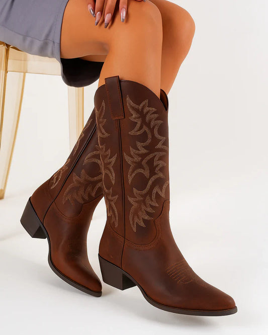 WestLine Dames Cowboylaarzen – Klassiek Western Ontwerp met Comfortabele Pasvorm