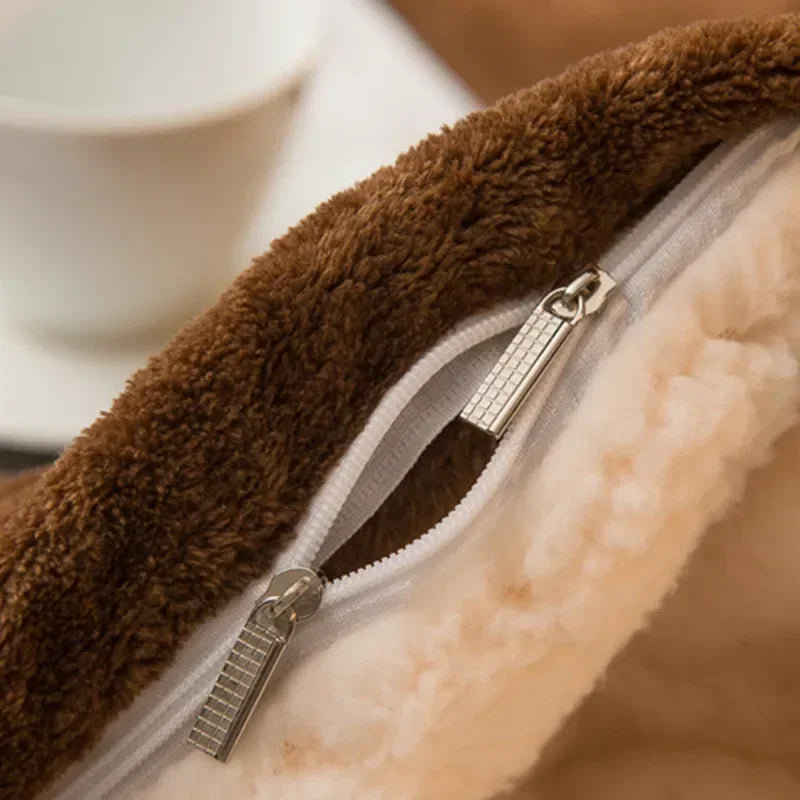 CozyNest Dubbelzijdige Wollen Deken – Flanel & Kasjmier Warmtedeken voor de Winter
