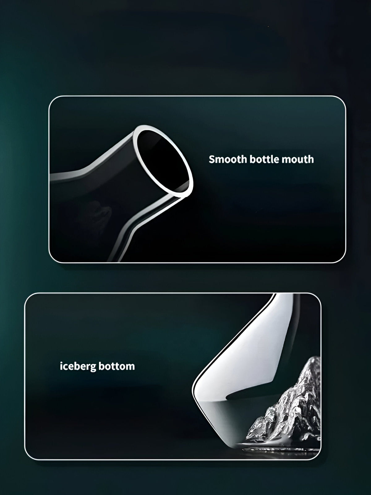 Kristallen Wijn-Dekanter met Bergkristal-Design | Handgemaakt loodvrij kristalglas | Lucht- & filtersysteem | 1500ml