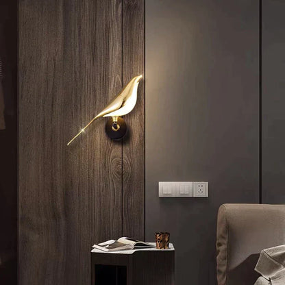 LumiVogel Wandlamp met LED en Vogelontwerp – Warm Wit Licht