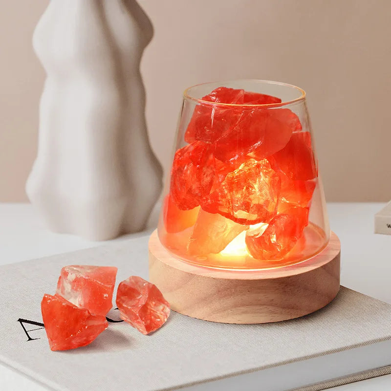 Himalaya Kristal Sfeer- en Aromadiffuser met Oplaadbare Batterij