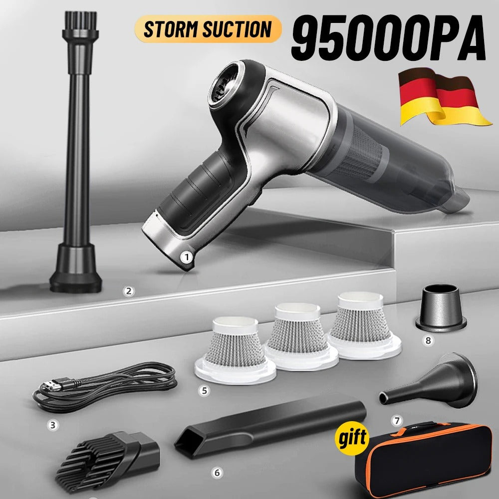 Krachtige Draadloze Mini-Stofzuiger – Lichtgewicht voor Auto en Thuis