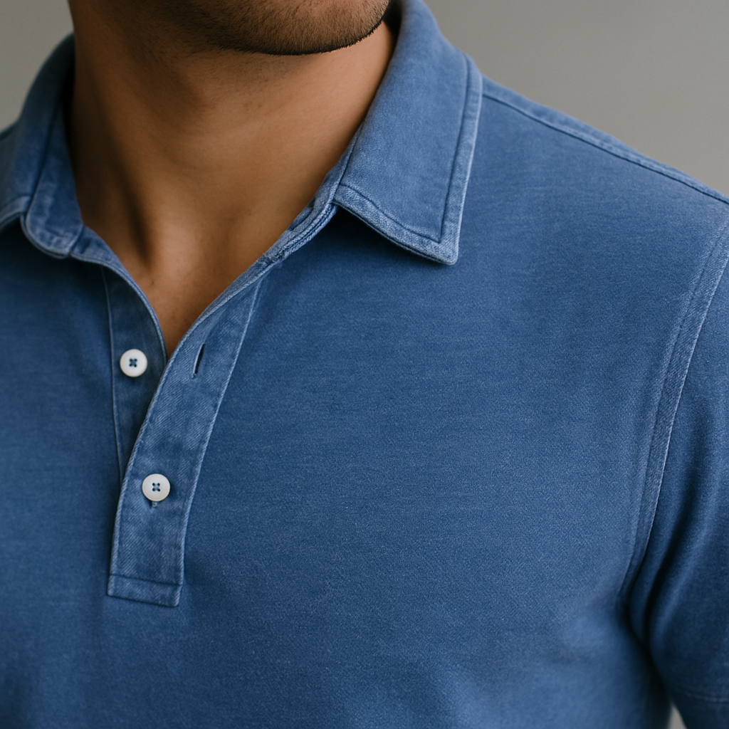 Poloshirt Rustivo – Relaxed Fit Herenpolo met Vintage Wash en Klassieke Kraag