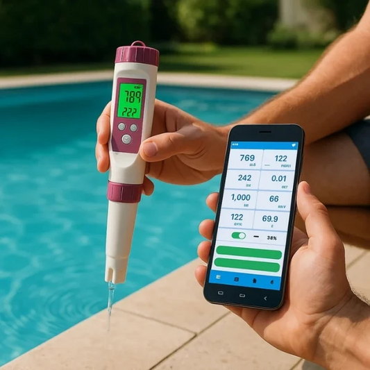 AquaCheck 7-Parameter Digitale Water Tester met Mobiele App voor Zwembaden en Spa's