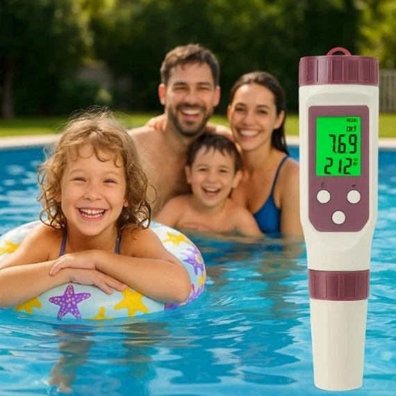 AquaCheck 7-Parameter Digitale Water Tester met Mobiele App voor Zwembaden en Spa's