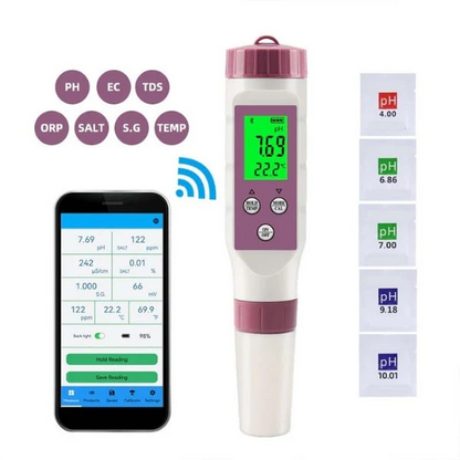 AquaCheck 7-Parameter Digitale Water Tester met Mobiele App voor Zwembaden en Spa's