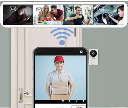 Draadloze Smart-deurbel met HD-camera en bewegingsdetectie