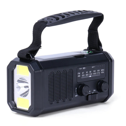 Draagbare Noodradio met Handcrank en Zonne-energie – Beste Noodradio met LED Zaklamp en Powerbank Functie
