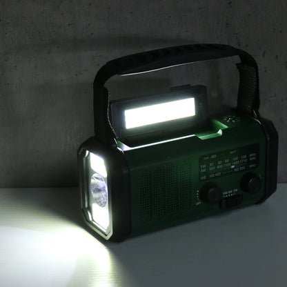 Draagbare Noodradio met Handcrank en Zonne-energie – Beste Noodradio met LED Zaklamp en Powerbank Functie