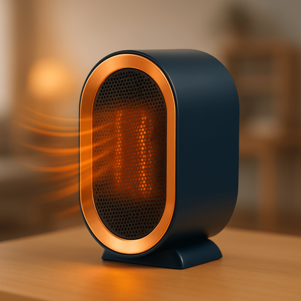 HeatMate draagbare keramische kachel – energiezuinige ruimteverwarmer met stille werking