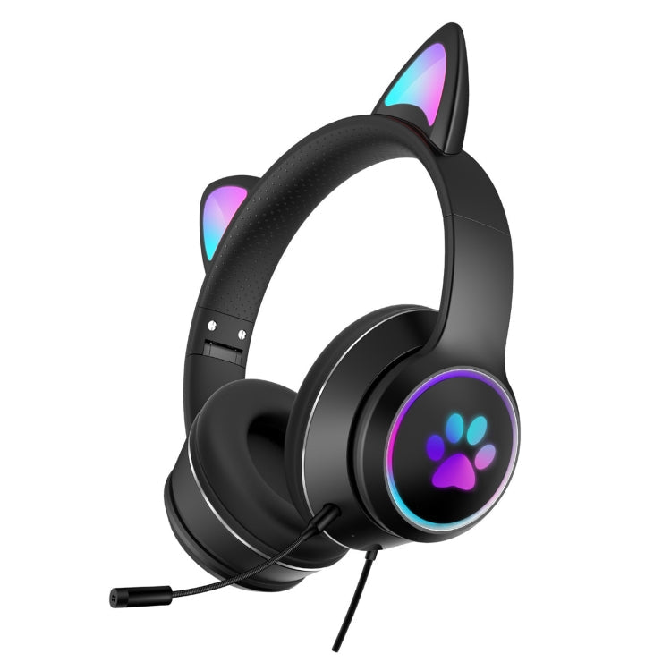 Draadloze Kattenoor Gaming Headset met LED-verlichting en Microfoon