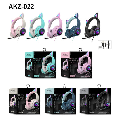 Draadloze Kattenoor Gaming Headset met LED-verlichting en Microfoon