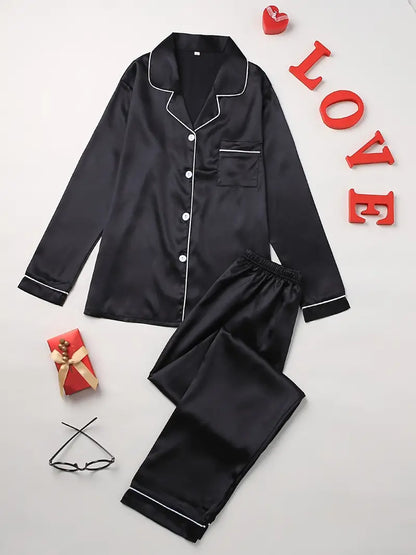 NachtZacht Dames Pyjama Set – Elegante Comfortset voor Ontspanning