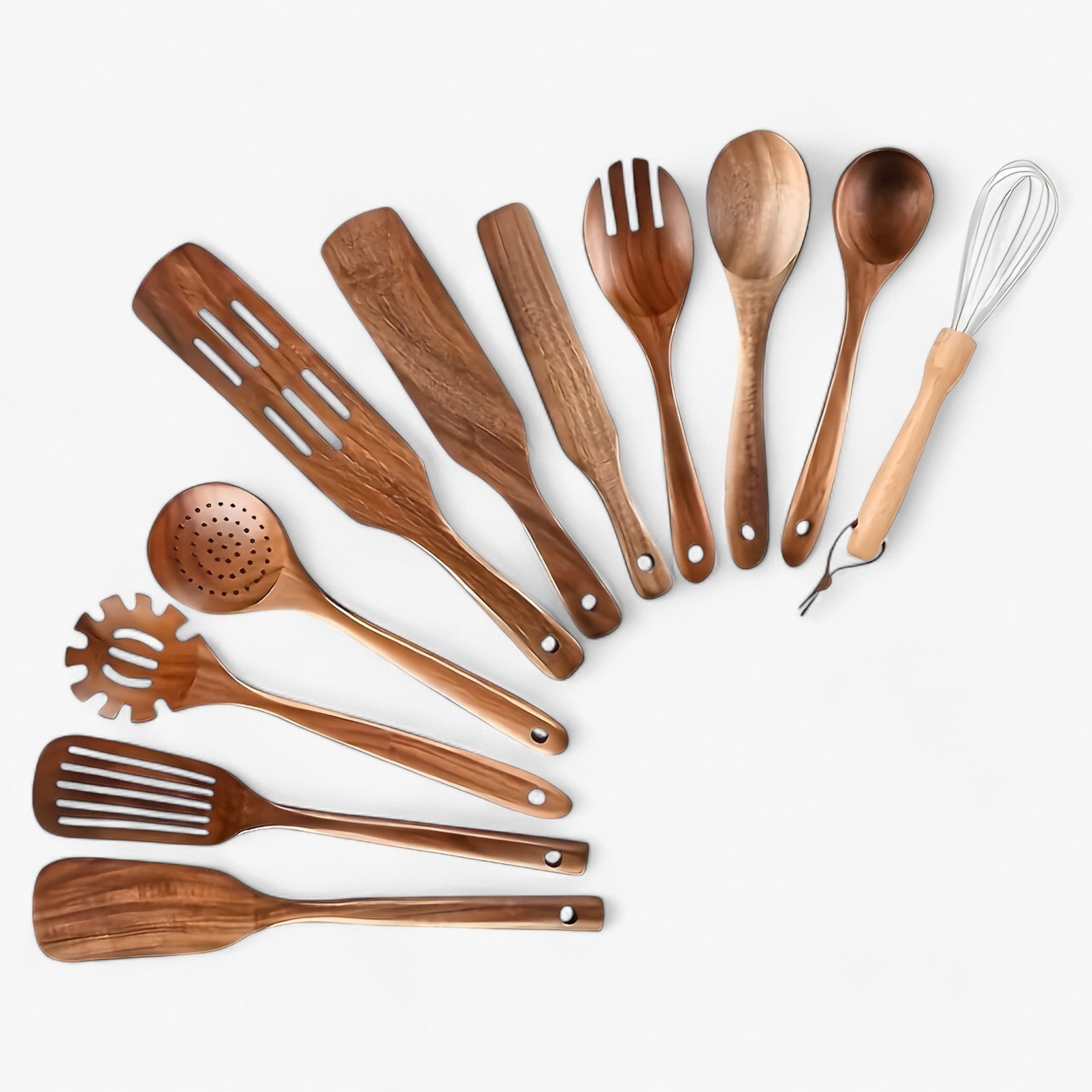 EcoWood Keukengerei Set van Hout met 11 Delen